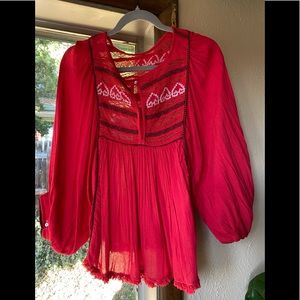 Free People Red Blouse ⭐️